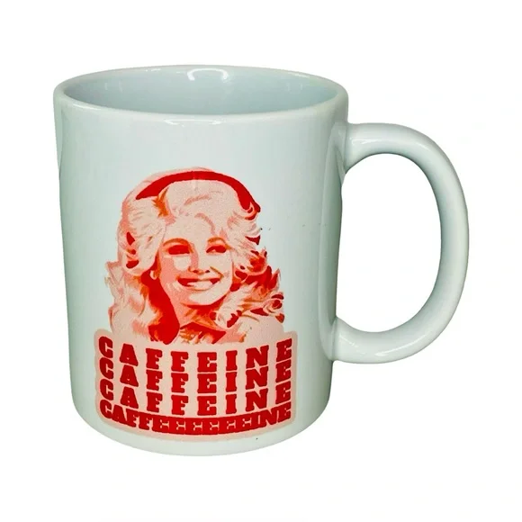 Dolly Parton "JOLENE Caffeine Queen" Retro Mug - Picture 3 of 5